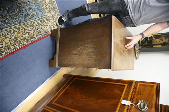 A small George III mahogany chest with brushing slide, W.76cm, D.45cm, H.81cm